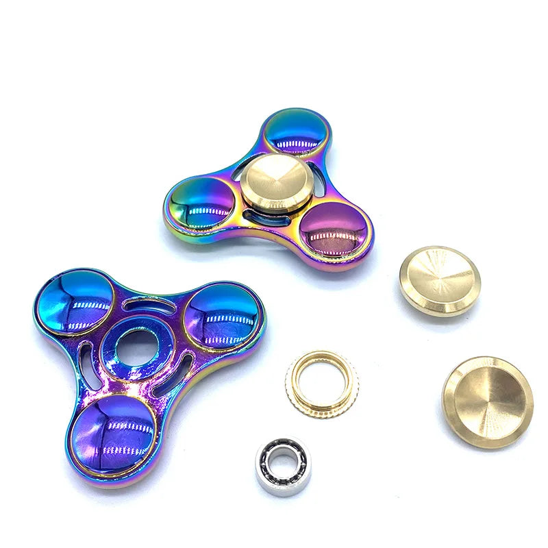 Rainbow Fidget Spinner Toys Metal UFO Small Handheld Finger Spinners Cadeau pour enfants adultes Toupie Focus Bureau Doigt