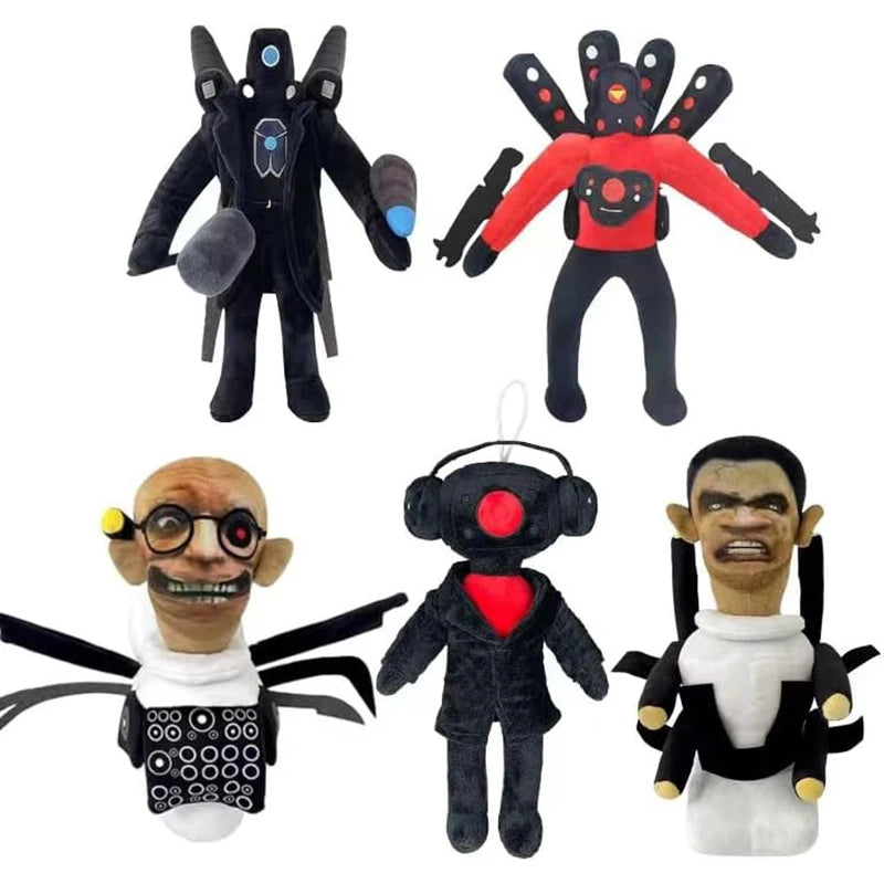 Skibidi Toilet Bosses Titan TV Man Cameraman Peluches pour les fans et les amis Magnifiquement peluches Animaux Poupée Cadeau de Noël