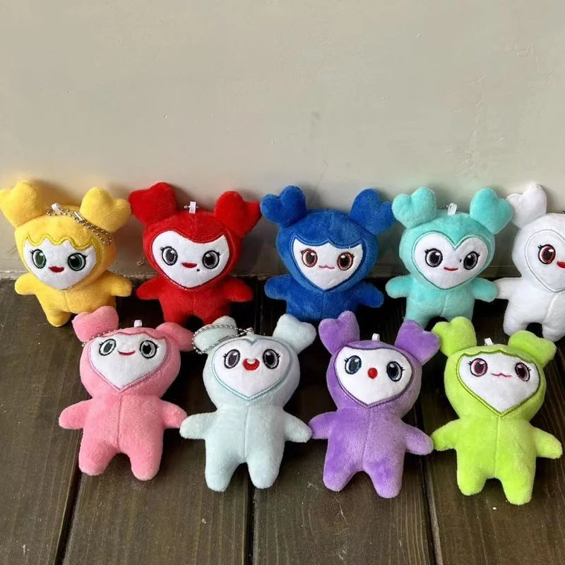 Lovelys Plush Jouet en peluche coréen Super Star Animal de dessin animé TWICE Momo Doll Porte-clés Pendentif Porte-clés Peluche Jouet pour les fans ONCE Girls