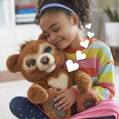 NOUVEAU 25cm Ours Curieux Jouet En Peluche Interactif Ours Mignon Jouet En Peluche Ours Chargé Mignon Cadeaux Jouets