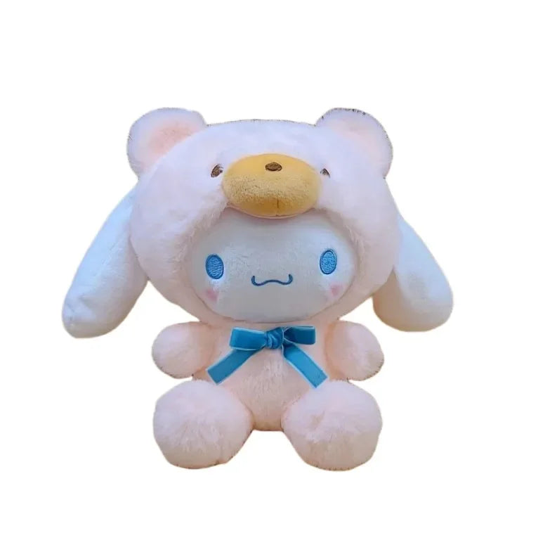 Lote de 5 unidades de juguetes de peluche de Sanrio, muñecos de peluche de 20 cm de estilo cinnamoroll para decoración de habitaciones, muñecos de peluche de Kuromi para regalo