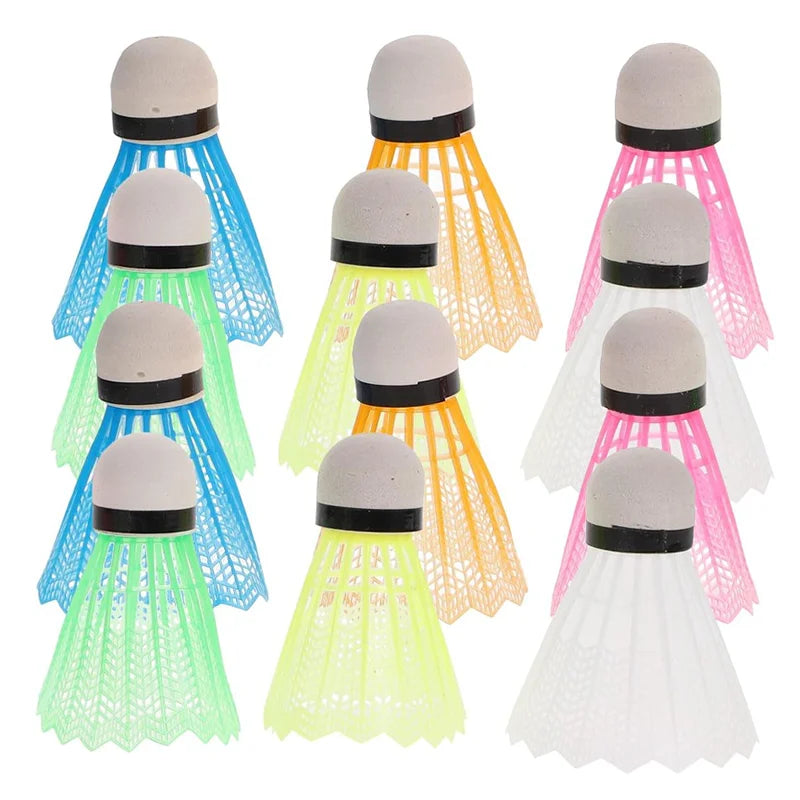 12PCS/lot  new  Professional Foam Ball Head Plastic Badminton Colour Badminton Badminton Accessories Sports Training