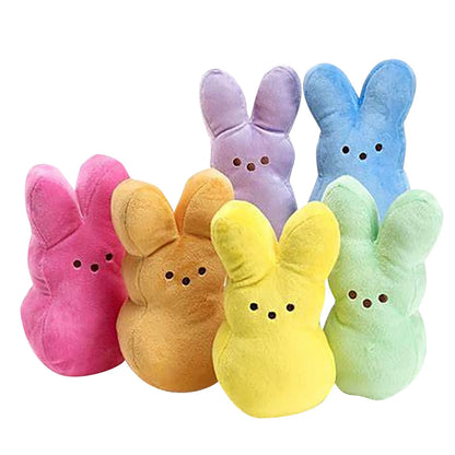 Conejito de peluche de 15 cm, conejito de Pascua, zanahoria, estrella, conejo, muñeco de peluche, decoración para habitación, sofá, almohada suave, regalos para niños