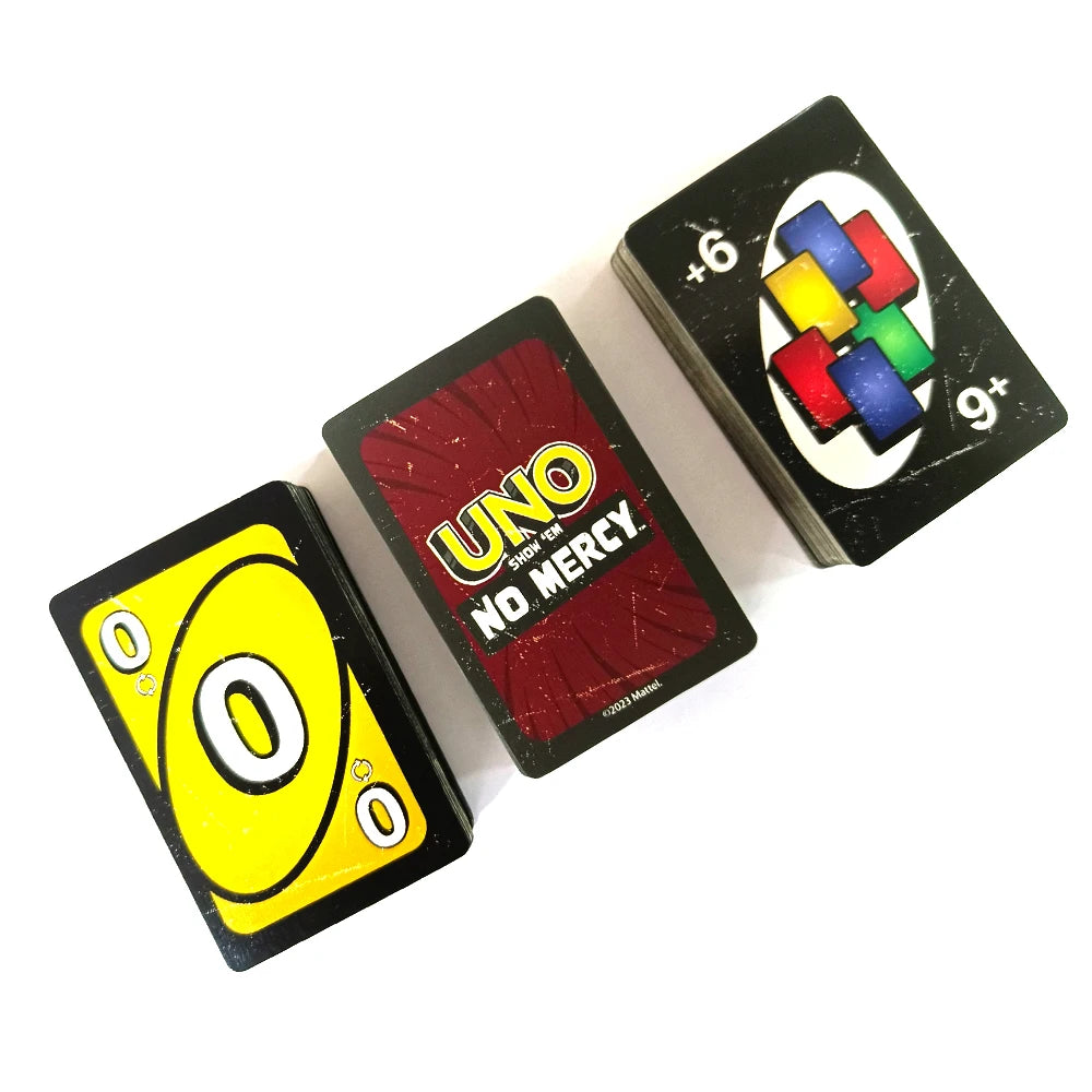 Jeu de société Uno No Mercy Jeux de société Cartes UNO Table Fête de famille Divertissement Jeux UNO Jouets de cartes Enfants Anniversaire Noël