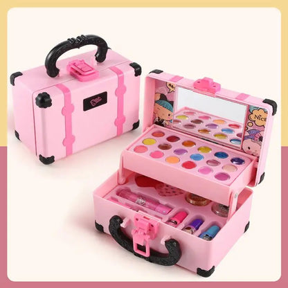 Kids Makeup Cosmetics Playing Box Princess Makeup Girl Toy Play Set Lipstick Eye Shadow Safety Nontoxic Kids Toys for Girls