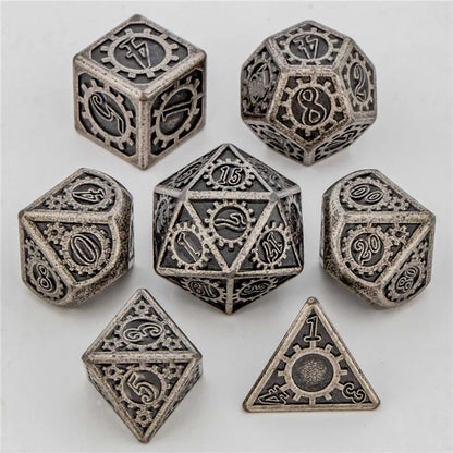 KERWELLSI D&D Dice Set DND, Polyhedral Metal Dungeon and Dragon Role Playing Game Dice, Handmade Dice D20 D12 D10 D8 D6 D4