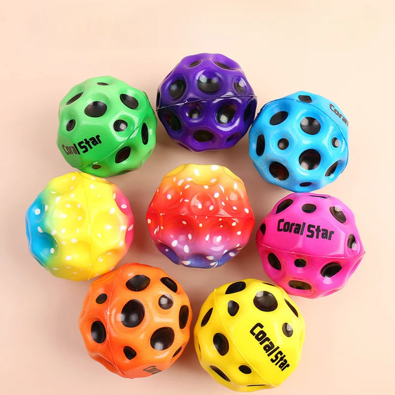 1pc Nouveau Flipper Haut Éclat Haute Bounce Balle Loisirs PU Mousse Balle Étudiants Décompresser Moon Stone Bounce Ball