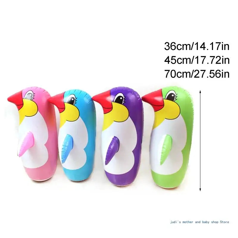 67JC 36cm/45cm/70cm PVC Inflatable Toy for Creative Cartoon Penguin Tumbler for Children Kids Gifts Swimming Pool Beach