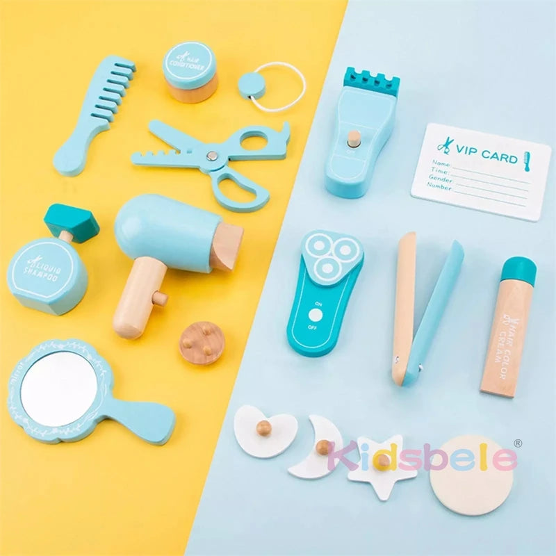 18x Coffret à outils de jeu de simulation de beauté pour enfants Coffret de jouets de coiffure Coffret de maquillage pour tout-petits