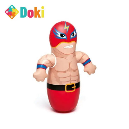 DokiToy Original 44672 Funny Doll Tumbler Inflatable Toy Red Wrestling Yellow Boxing Kids Toys Hot Plastic Toys New 2023