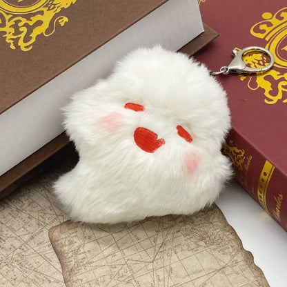 Nouveau Genshin Impact Hu Tao Ghost Cute Plush Doll Keychain Kawaii Fluffy Soft Plush Toy Sac à dos Pendentif Jeu Périphérie Jouet Cadeau