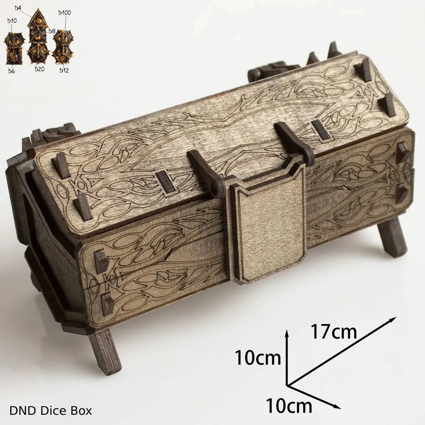 Boîte à dés DnD pour joueurs de jeux de rôle, pour donjons et dragons, boîte de collection de dés pour joueurs de RPG, tour de collection de dés