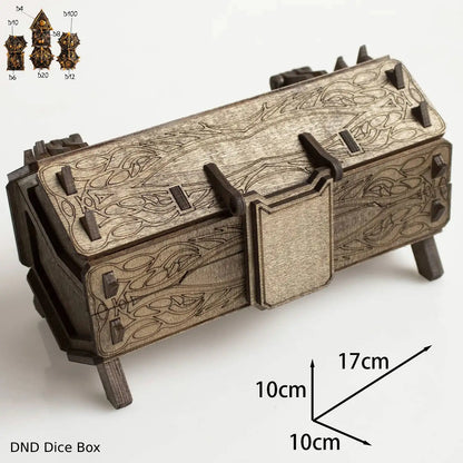 Boîte à dés DnD pour joueurs de jeux de rôle, pour donjons et dragons, boîte de collection de dés pour joueurs de RPG, tour de collection de dés