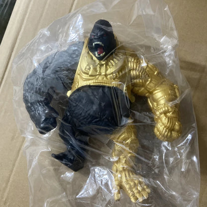 2024New Figura de acción mecánica de goma suave King Kong Modelo de gorila monstruo de batalla Juguete de decoración Regalo 5 articulaciones para mover