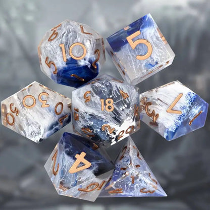 Dados de resina DND, juego de dados poliédricos para juegos de rol Dungeons and Dragons, dados DND RPG, dados D100 D20 D12 D10 D8 D6 D4, juego de mesa