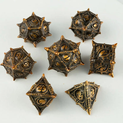 Ensemble de dés en métal DND 7 pièces/ensemble Ensemble de dés en métal polyédriques Ensemble de dés de jeu de rôle pour donjons et dragons Ensemble de dés D&amp;D RPG DND Dice D6