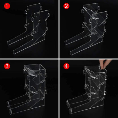 Tour de roulement de dés en acrylique transparente et portable créative pour les équipes de course DND utilisant des jeux de société de table à dés numériques