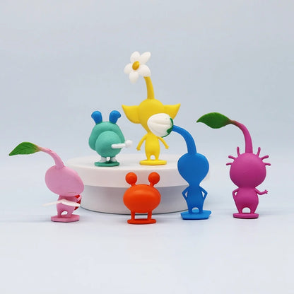 6/12 piezas/set juego Anime PIKMIN figura Capitán Olimar PIKMIN figura de acción PVC colección modelo muñeca juguetes para niños regalos de cumpleaños