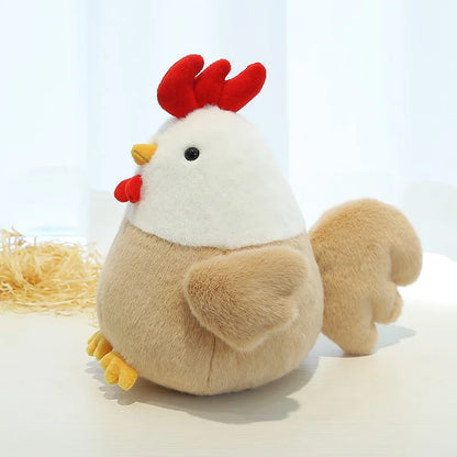 Muñeco de peluche de pollo de 23 cm, bonito juguete para niños, gallina de peluche, muñeco de pollo suave para dormir, regalo de cumpleaños