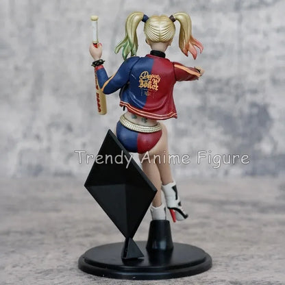 Birds of Prey Harley Quinn Action Figure Car Ornaments Desktop Decorations Model Toys 11cm Sitting Harleen Figurine Collection