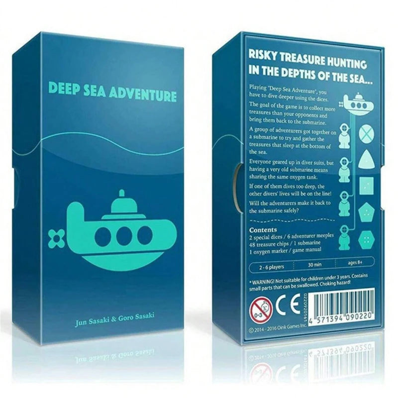 1 carte de jeu de réunion familiale « Deep Sea Adventure », jeu de cartes amusant, jeux de société de fête