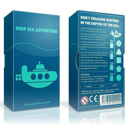 1 carte de jeu de réunion familiale « Deep Sea Adventure », jeu de cartes amusant, jeux de société de fête