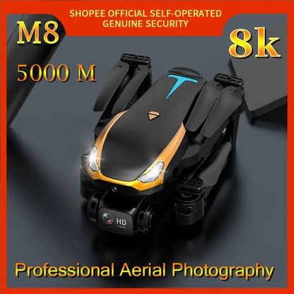 M8 Lates 2024 HD Drone Photographie aérienne Quadcopter Hélicoptère télécommandé Distance de 5000 mètres Éviter les obstacles 4k 8k