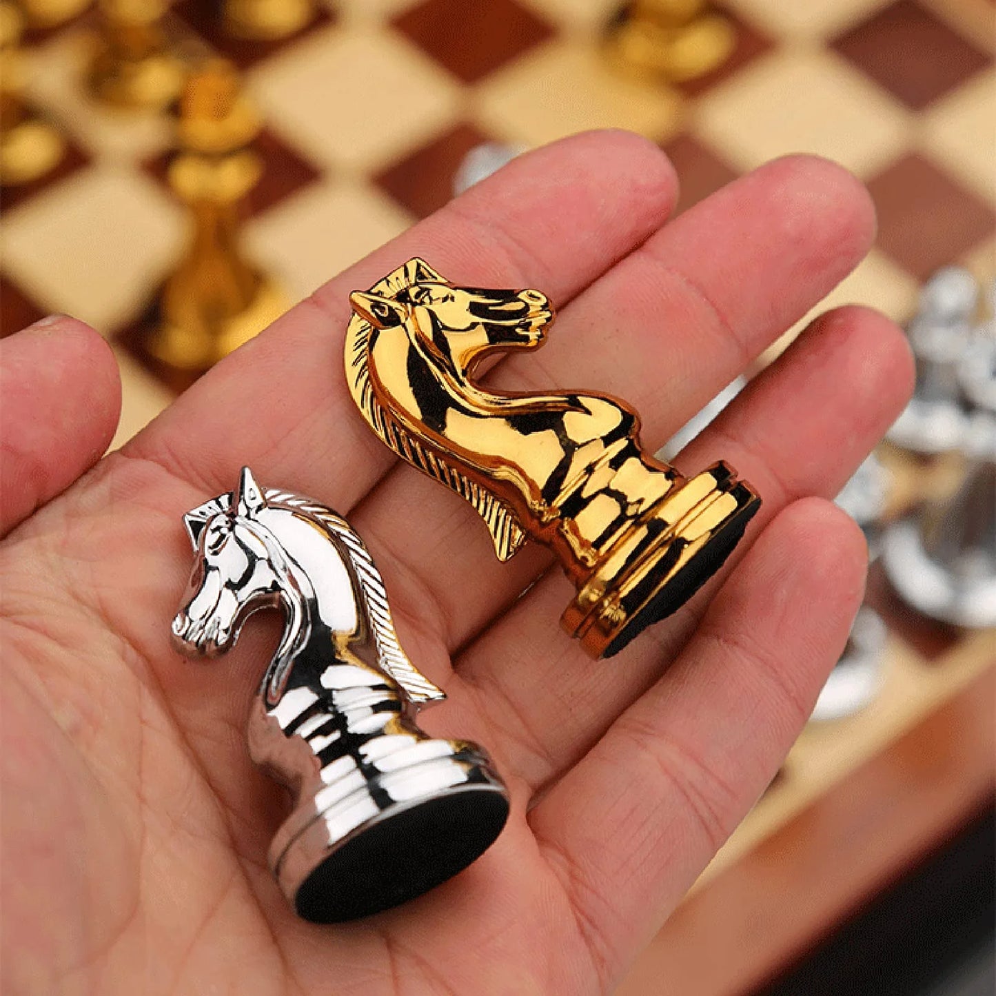 Weighted Metal Chess Pieces 2.6 Inch King Extra Queens Chess Pieces Only, No Board