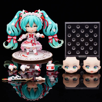 Figurine d'anime Hatsune Miku 10 cm #1939 15e anniversaire Strawberry Miku Figurine d'action #1940 PVC Collection Modèle Poupée Jouets Cadeau