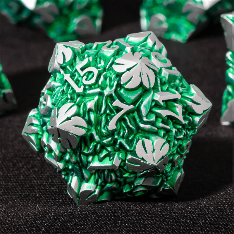 Ensemble de dés en métal KERWELLSI DND, dés polyédriques pour donjons et dragons D&amp;D RPG, jeu de rôle fait à la main D20 D12 D10 D8 D6 D4