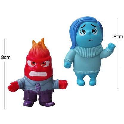 6pcs Inside Out 2 Figure Anime Joy Sadness Angry Action Figurine Fear Disgust Kits Collection Model Toy Gift In Stock