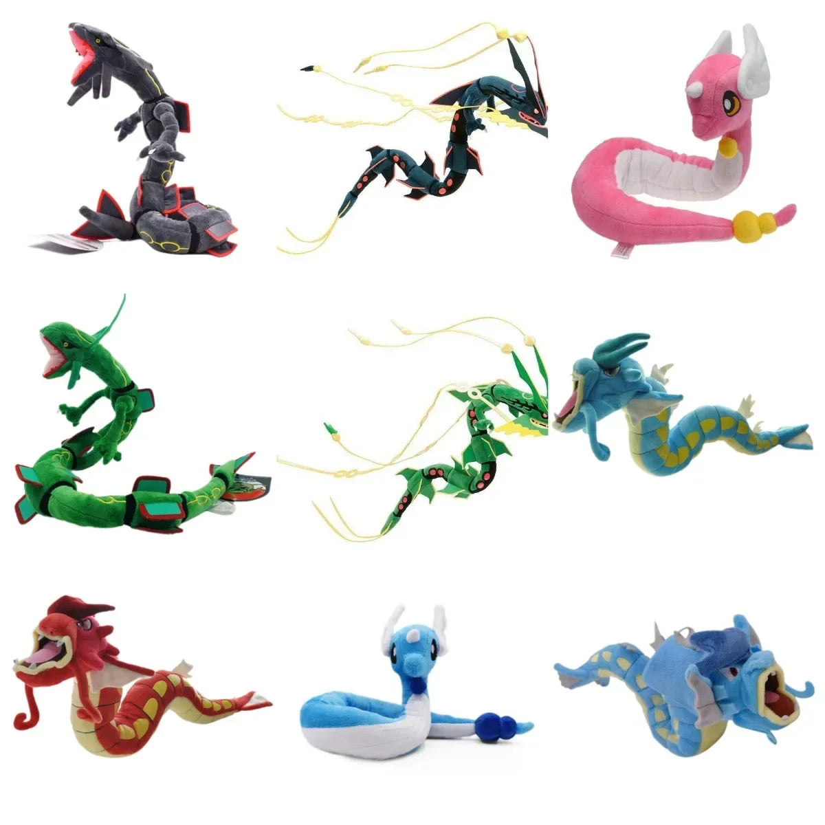 Keeppley Anime Pokemon Gyarados Dragonair  Animal Dolls Children Toys Pokémon Rayquaza Pokemon Plush Dolls 5pcs/lot