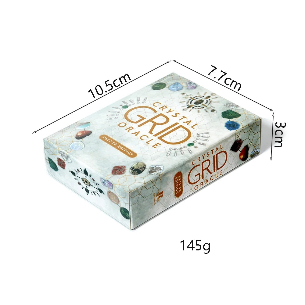 Jeu de cartes Crystal Grid Oracle Deluxe Edition par Nicola McIntosh Tarot 72 cartes Crystal Kingdom Energy