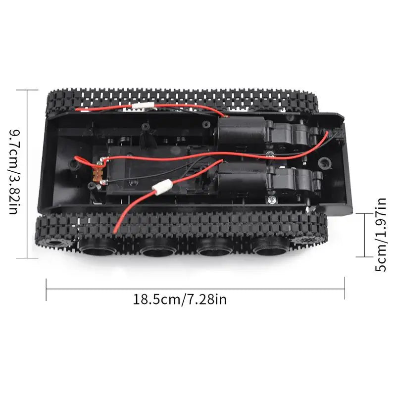 Kit de chasis de coche robot inteligente con tanque RC de 3 V a 7 V, oruga de goma para Arduino SCM 130, juguetes robot de bricolaje para niños