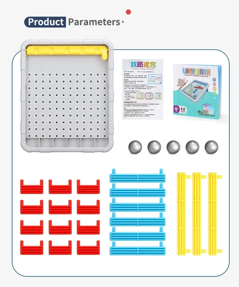 Labyrinthe à billes roulantes, jeux de puzzle, défi de labyrinthe en ligne, pensée logique, jeu de société sensoriel, jouets éducatifs intelligents pour enfants