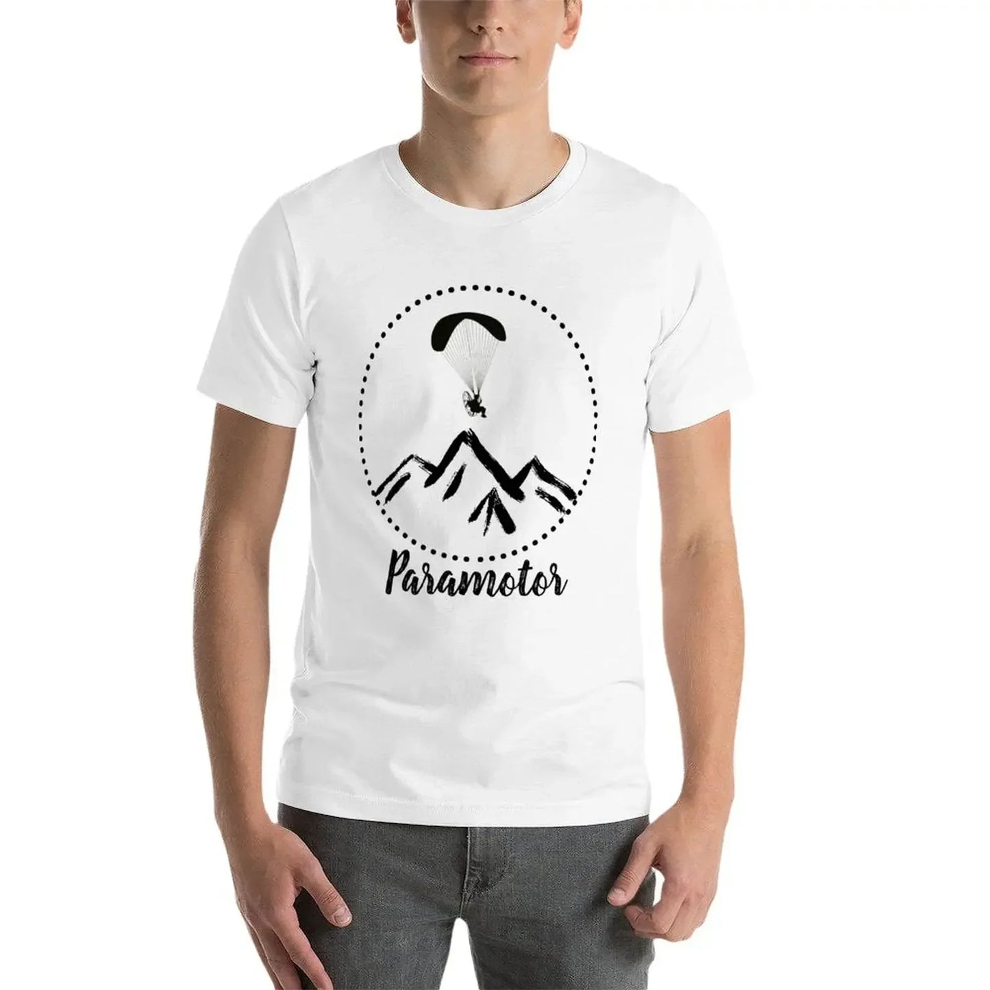 T-shirt Paramotor T-shirts mignons hauts hauts t-shirts ajustés pour hommes