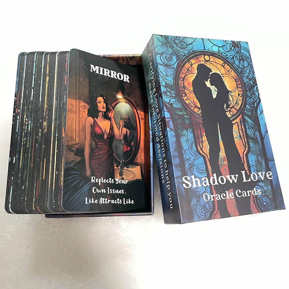 Baraja de oráculo Shadow Love, relaciones amorosas, mensajes de amor, cartas de oráculo de autorreflexión reveladora para principiantes, cartas del tarot