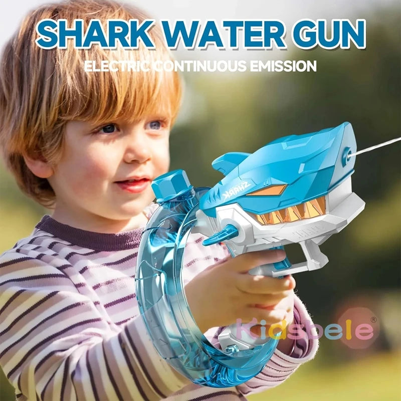 Pistolet à eau électrique Shark Pistolet à eau entièrement automatique Pistolet à eau Super Soaker Piscine Plage Activité de plein air