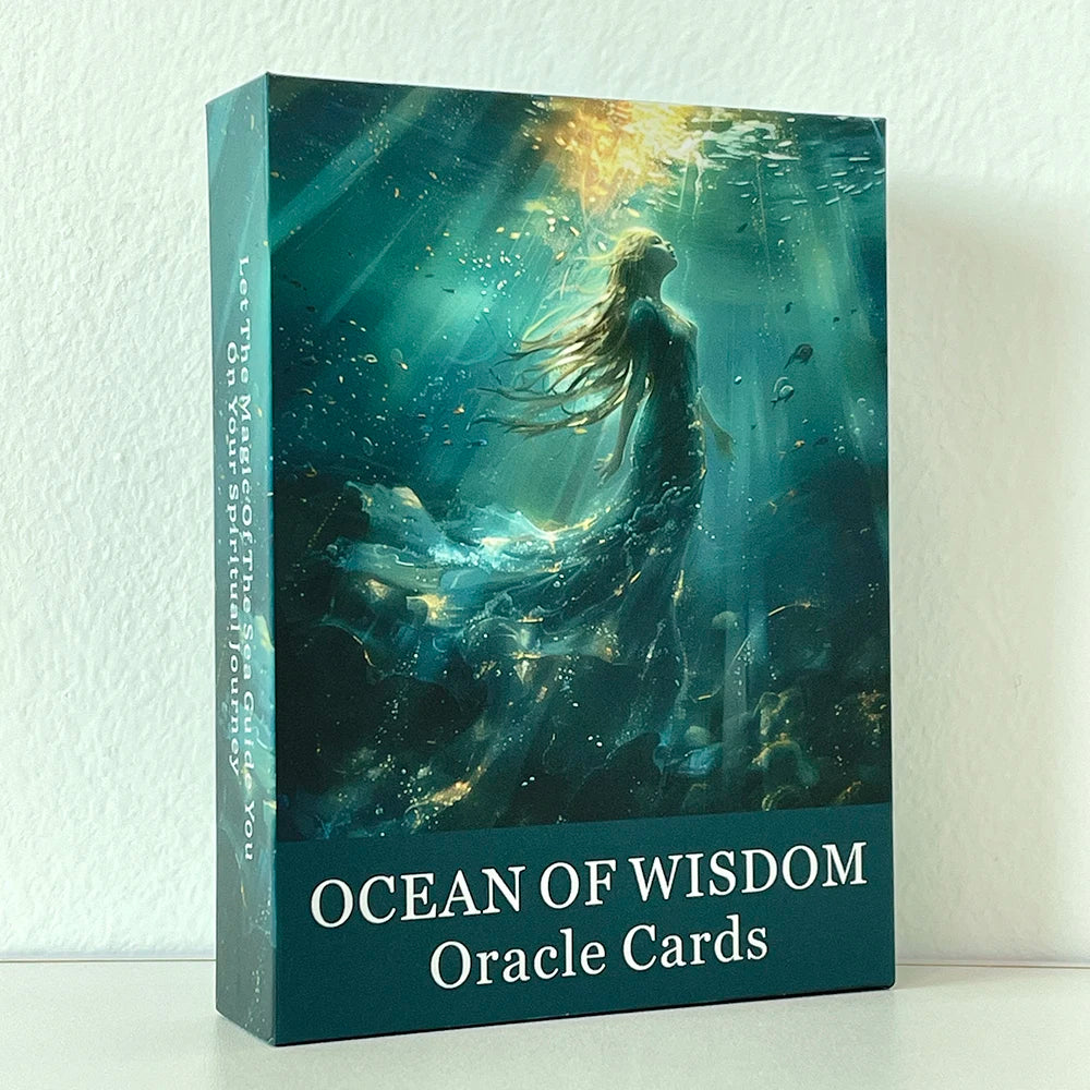 Cartes Oracle de l'Océan de Sagesse, Cartes de Tarot de Grande Taille, Jouets de Divination, Mystérieux Taro de la Mer, Jeu Oracle de Prophétie, 46 Cartes