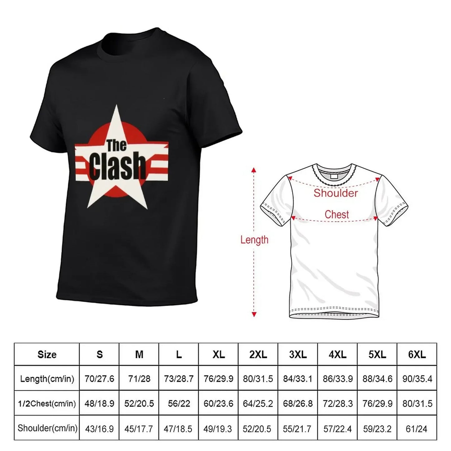 Nouveau T-shirt Clash T-shirts personnalisés Vêtements esthétiques à manches courtes T-shirts amusants T-shirt pour hommes