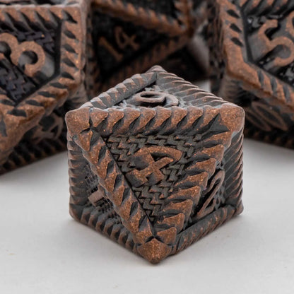 Juego de dados D&amp;D KERWELLSI DND, dados de metal poliédricos para juegos de rol de mazmorras y dragones, dados hechos a mano D20 D12 D10 D8 D6 D4