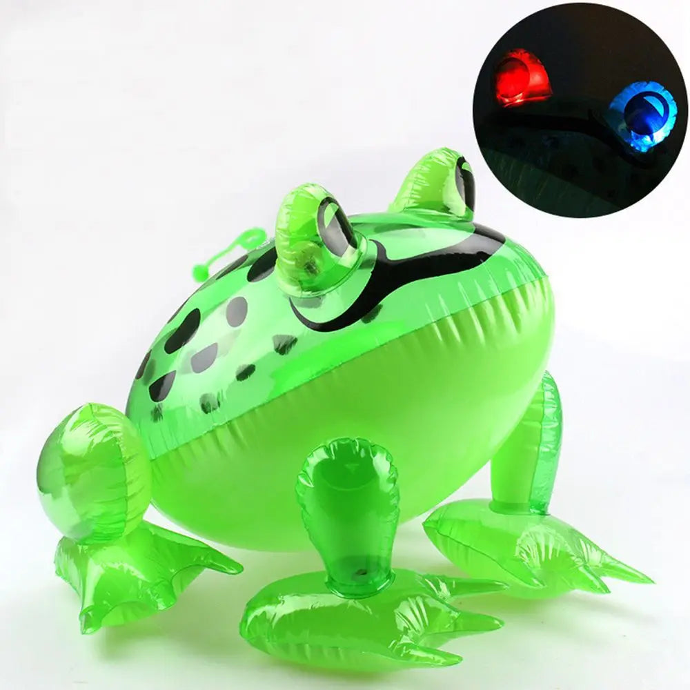 Cute Birthday Party Decor Gifts Kids Favors with Flashing Light Inflatable Toys Green Frog Blow Up Animal