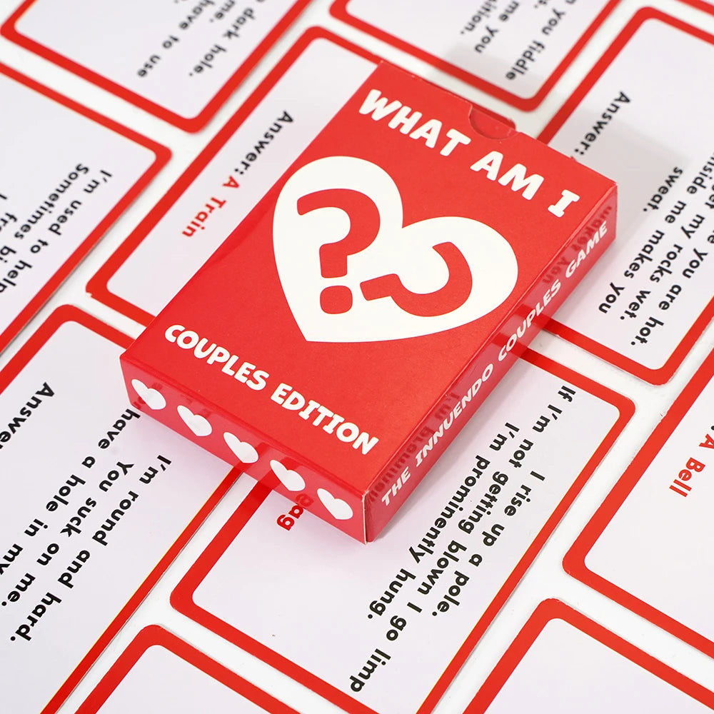 Jeu de cartes pour couples « Que suis-je » Cadeau de Saint-Valentin Femme Mari Petit ami Enterrement de vie de jeune fille Jeux de fête Que suis-je ? Boire si vous avez