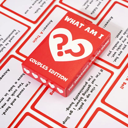 Jeu de cartes pour couples « Que suis-je » Cadeau de Saint-Valentin Femme Mari Petit ami Enterrement de vie de jeune fille Jeux de fête Que suis-je ? Boire si vous avez