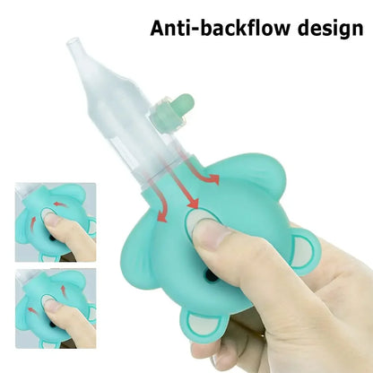 Inhaler Pump with Booger Clip Baby Silicone Nasal Aspirator Nose Cleaner Nasal Mucus Cleaner Baby Care Accessories