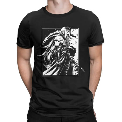 Camisetas para hombre de Final Fantasy Sephiroth The Man In The Black, camisetas novedosas, camisetas de manga corta, ropa clásica 100 % algodón