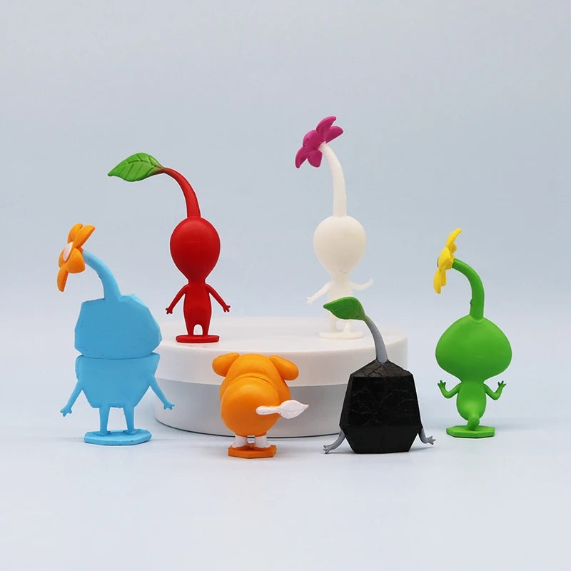 6/12 piezas/set juego Anime PIKMIN figura Capitán Olimar PIKMIN figura de acción PVC colección modelo muñeca juguetes para niños regalos de cumpleaños