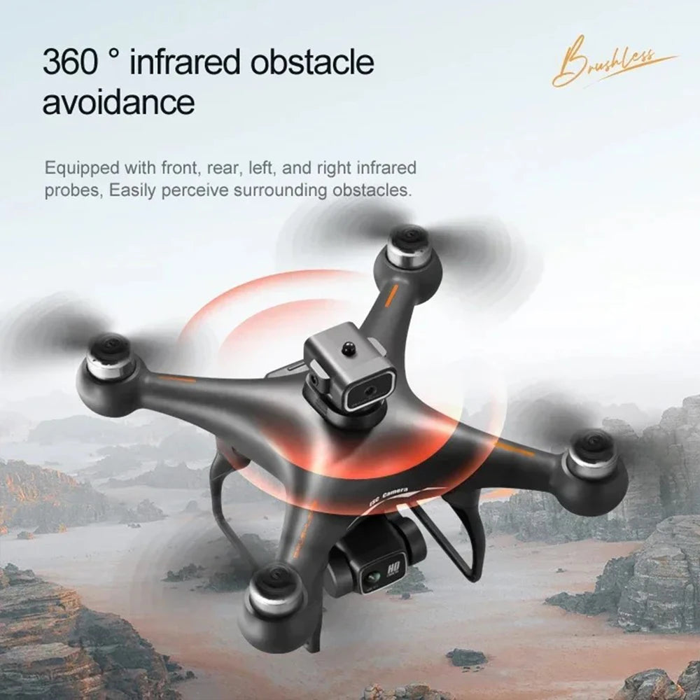 Drone professionnel S116 MAX 8K WIFI FPV caméra 360 ° évitement d'obstacles moteur sans balais RC Quadcopter Mini Dron jouet