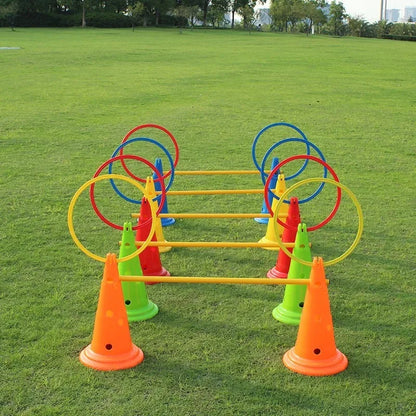 5/12 piezas de anillo de entrenamiento de agilidad duradero, anillo de entrenamiento de agilidad de velocidad de fútbol portátil, equipo de entrenamiento de fútbol deportivo