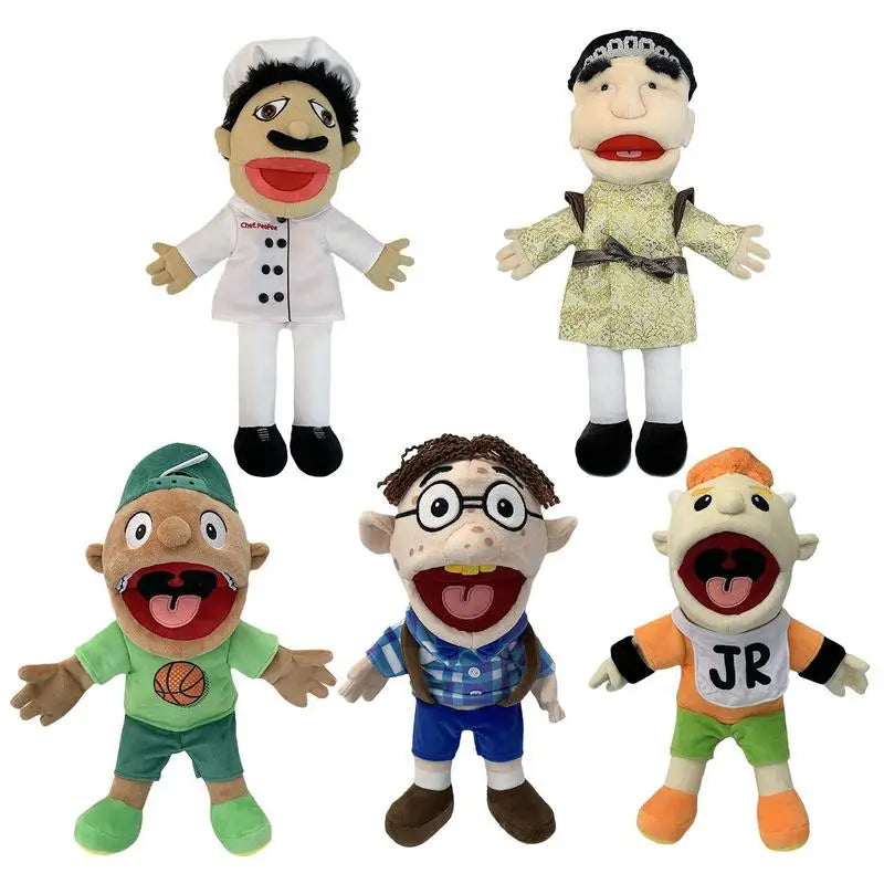 Marionetas Jeffy de 40 cm Marionetas de mano Jeffy Sml Marionetas Jeffy Familia Marionetas de mano Jeffy Zombie Boy Juguete suave Marionetas de peluche Feebee